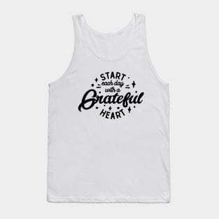 Start each day with a grateful heart - Grateful Heart Sunrise Tank Top